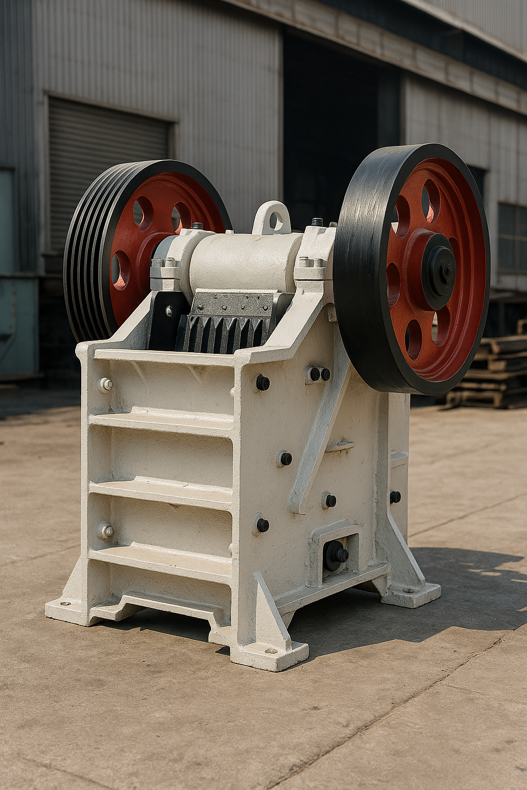 Ilustração de um britador de mandíbula - Mineratec